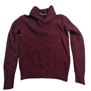 American Eagle‎ Outfitters Shawl Collar Marled Red Athletic Fit Sweater XS TP